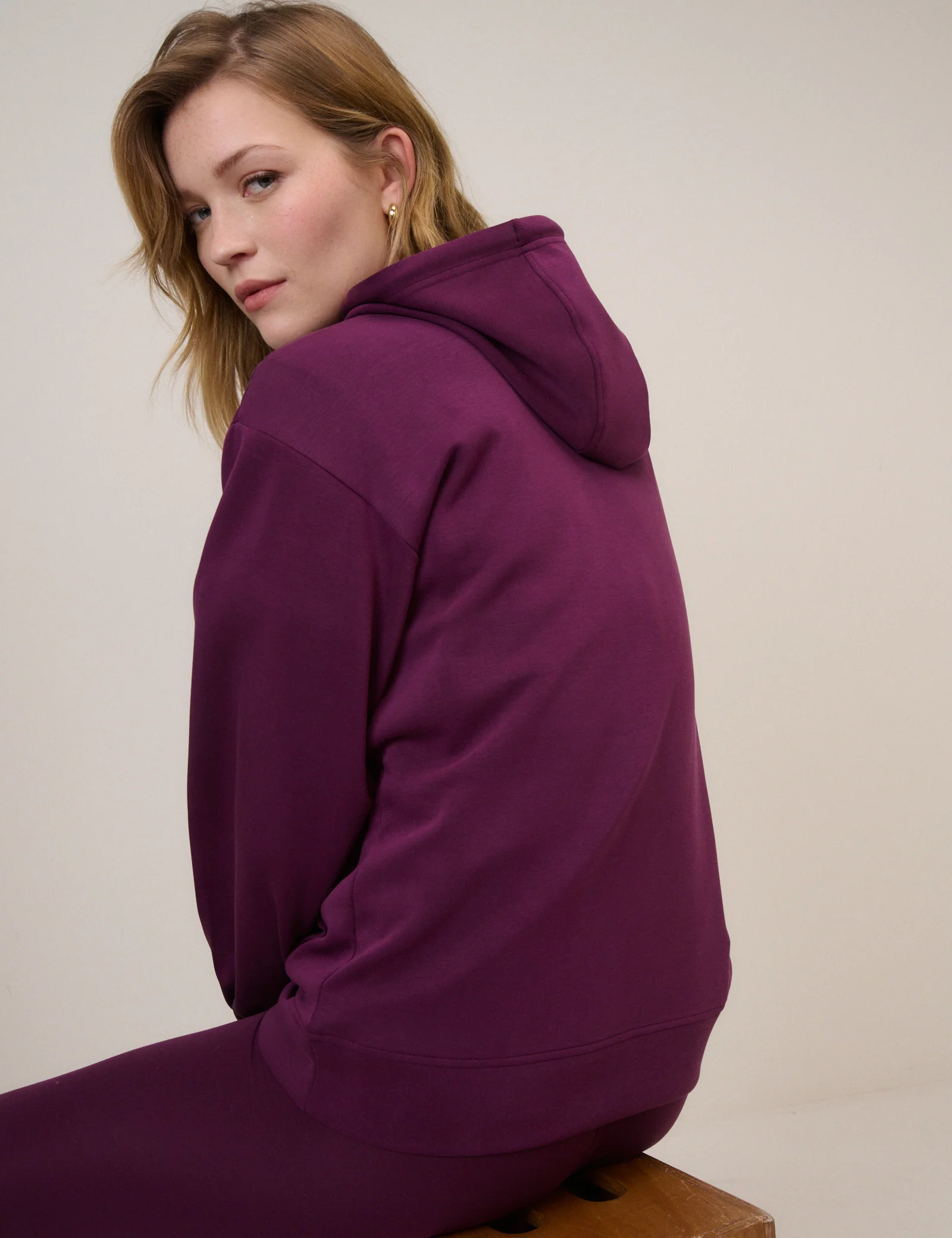 Burgundy Scuba Hoodie - Image 3