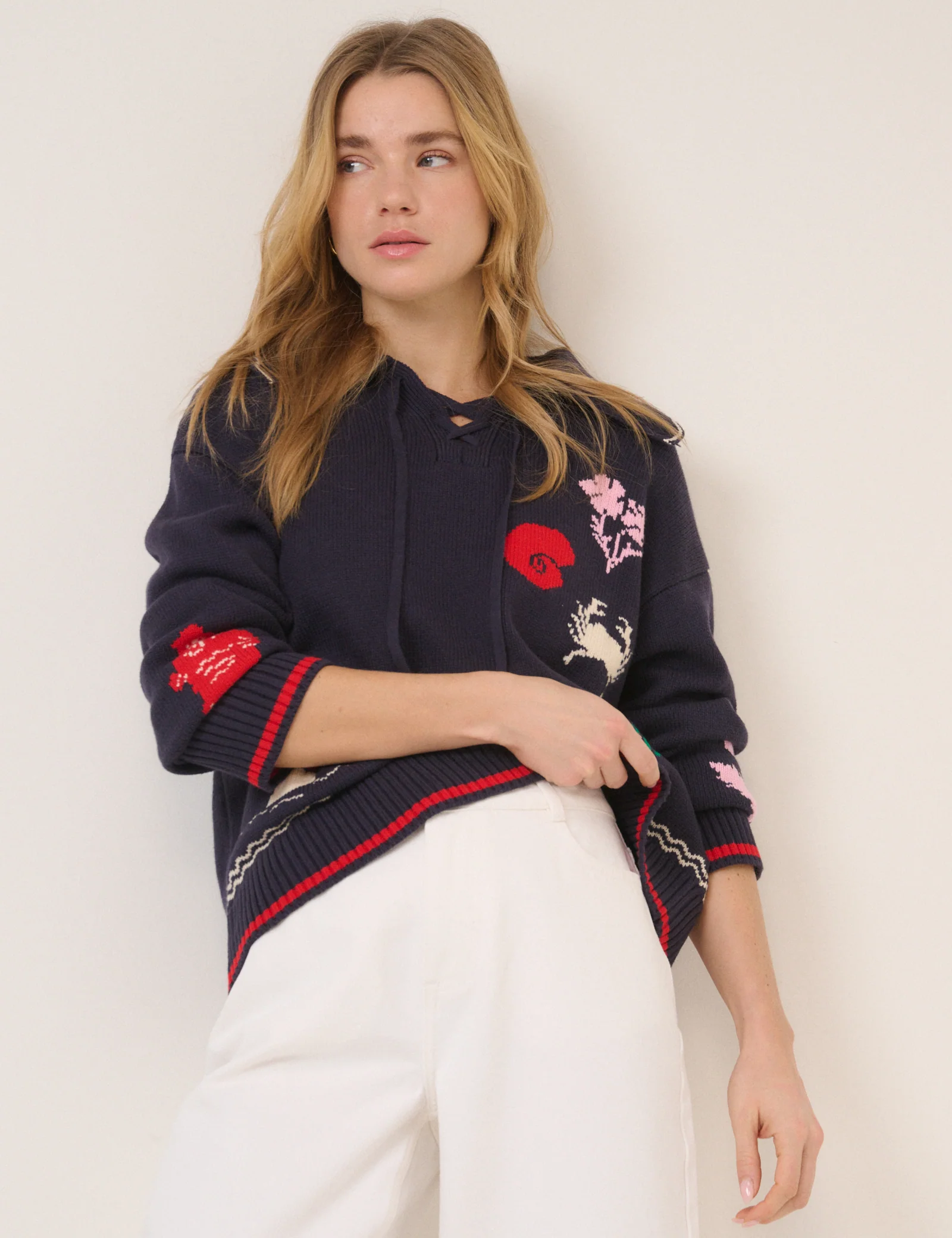 Navy Seascape Jumper