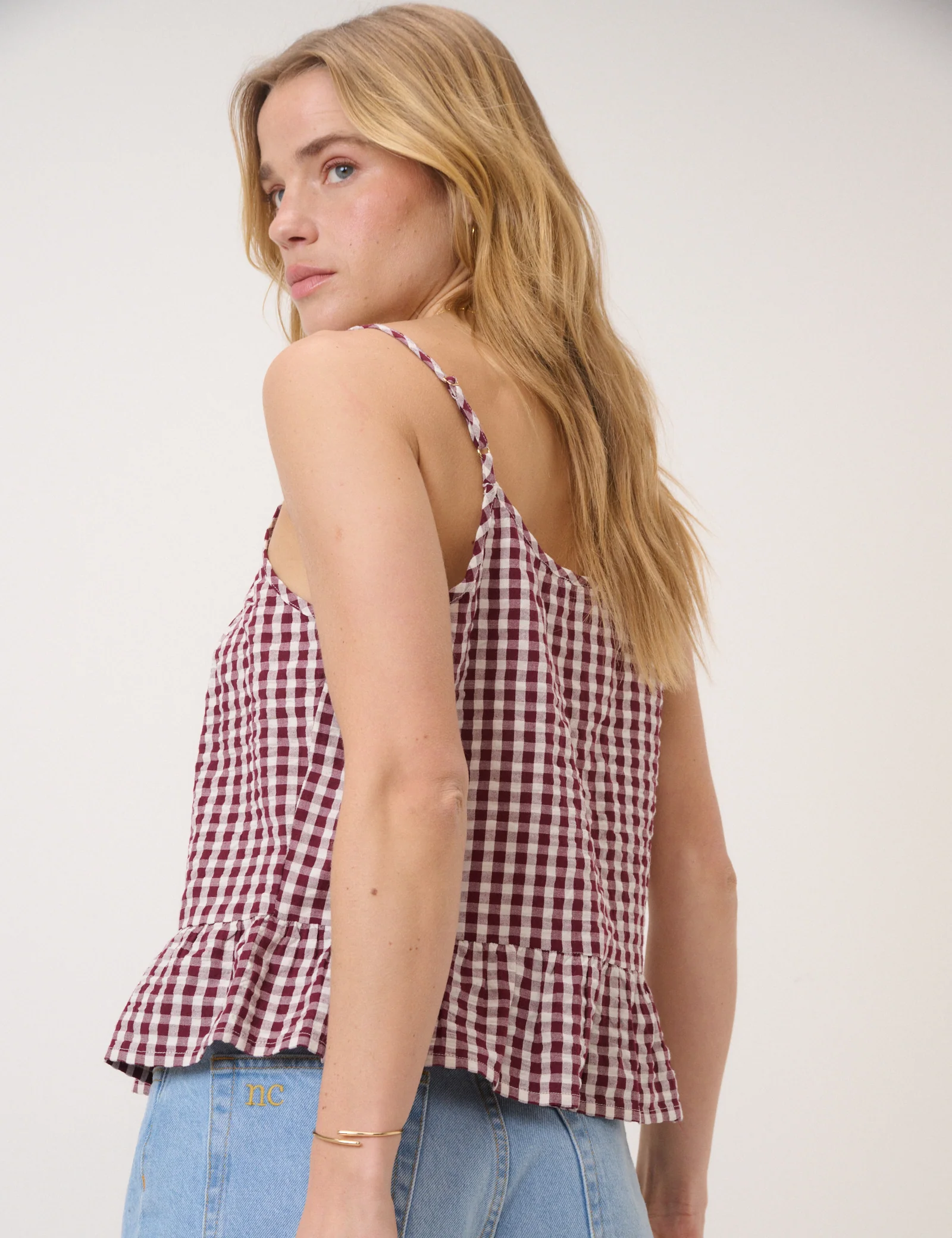 Burgundy Gingham Top - Image 5