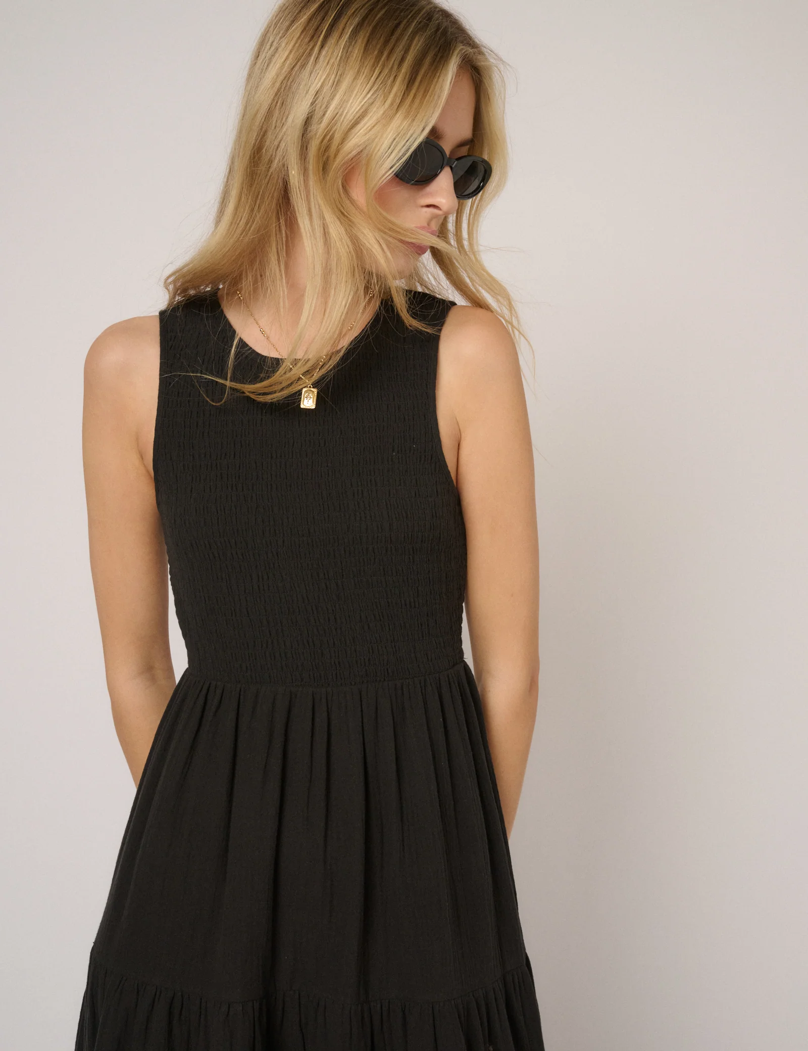 Black Sleeveless Charlie Midi Dress - Image 4