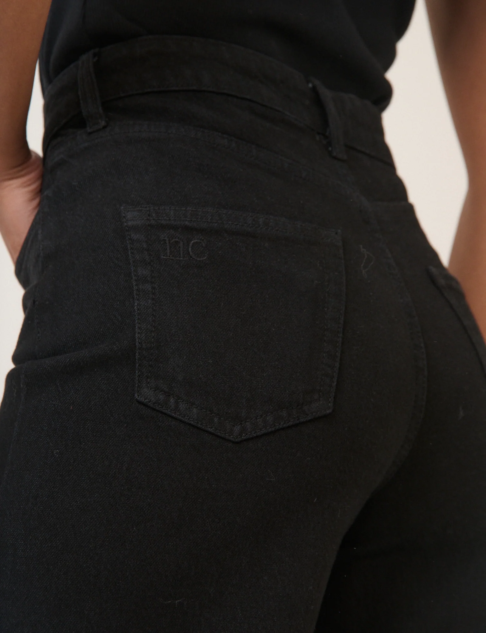 Black High Rise Soho Wide Leg Jeans - Image 3