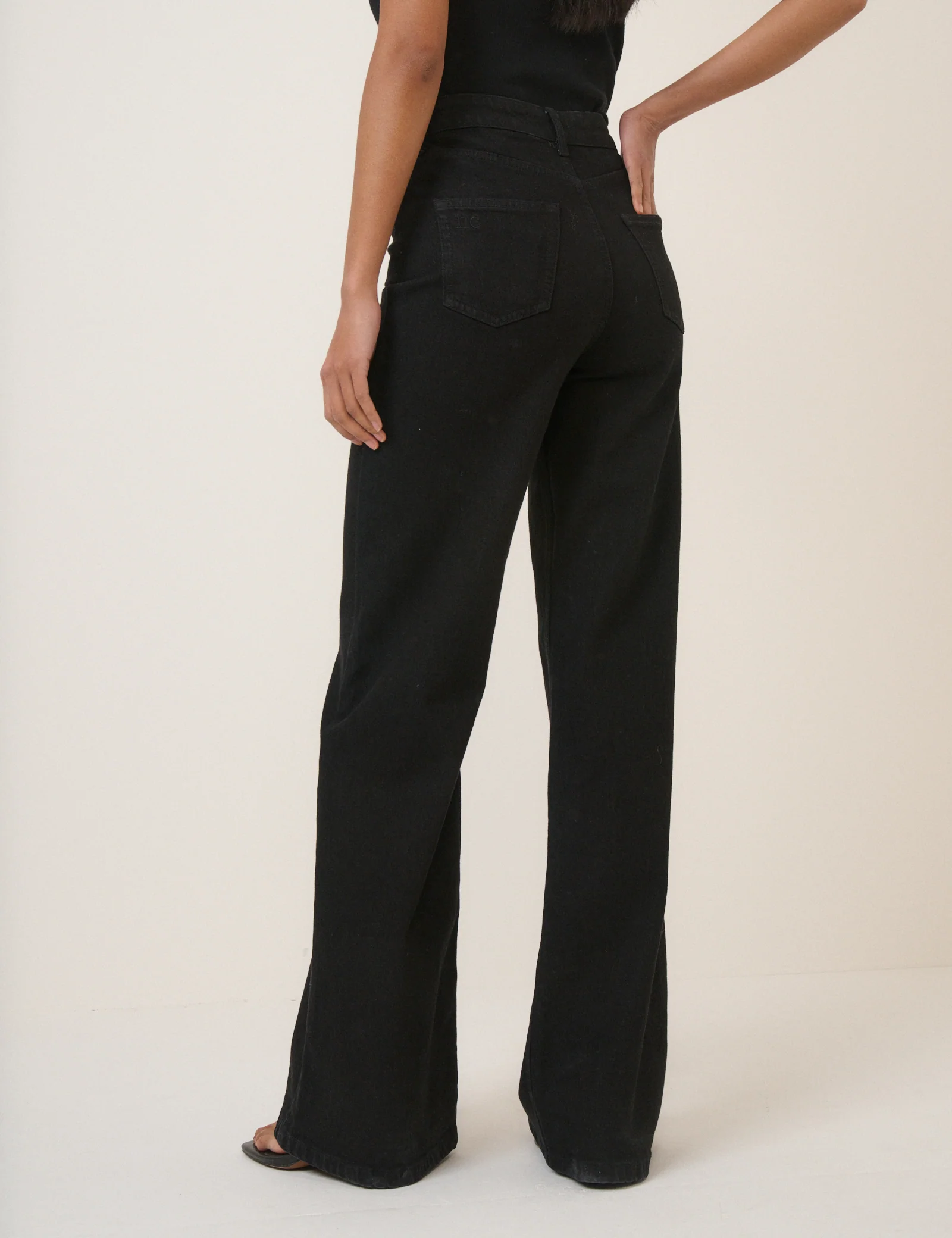 Black High Rise Soho Wide Leg Jeans - Image 5