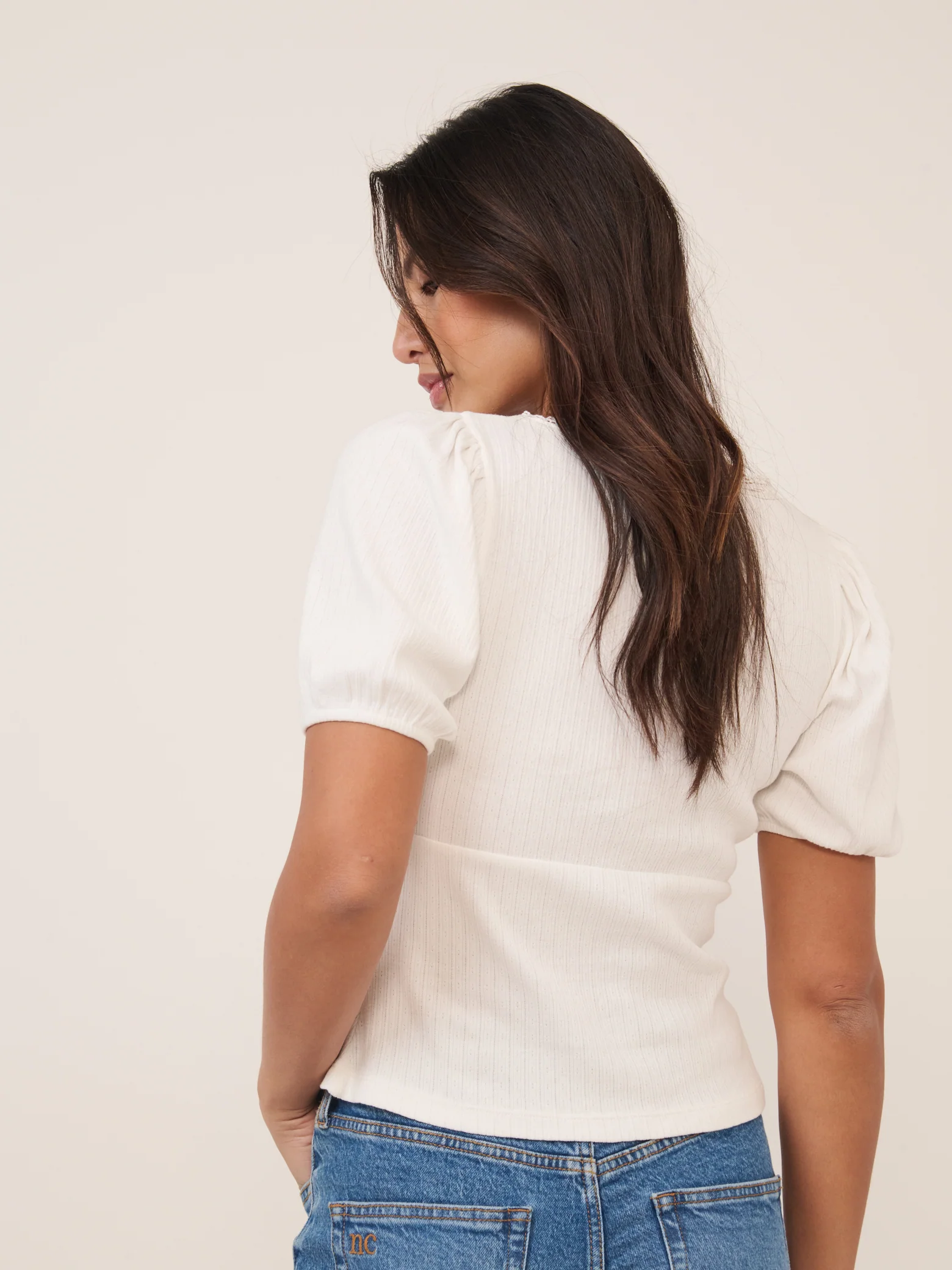 Square Neck Pointelle Top - Image 5