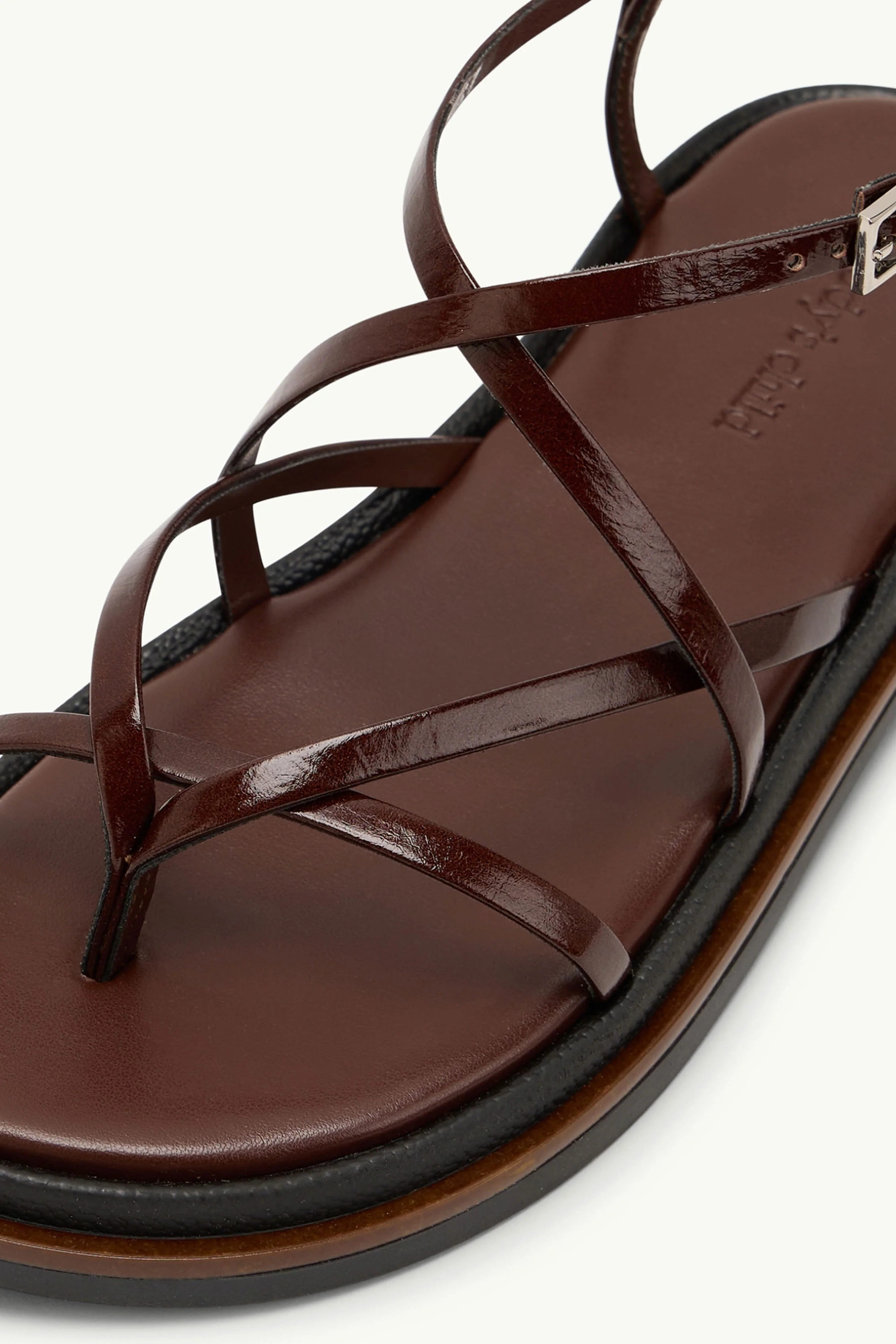 Dark Brown Strappy Sandals - Image 4