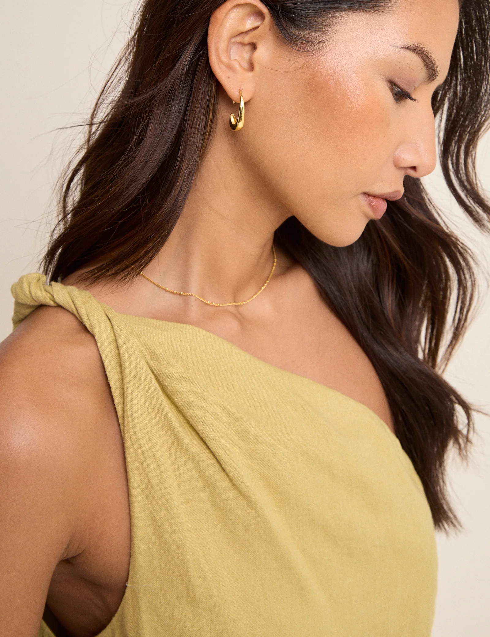 Lime Green One Shoulder Twisted Top - Image 2