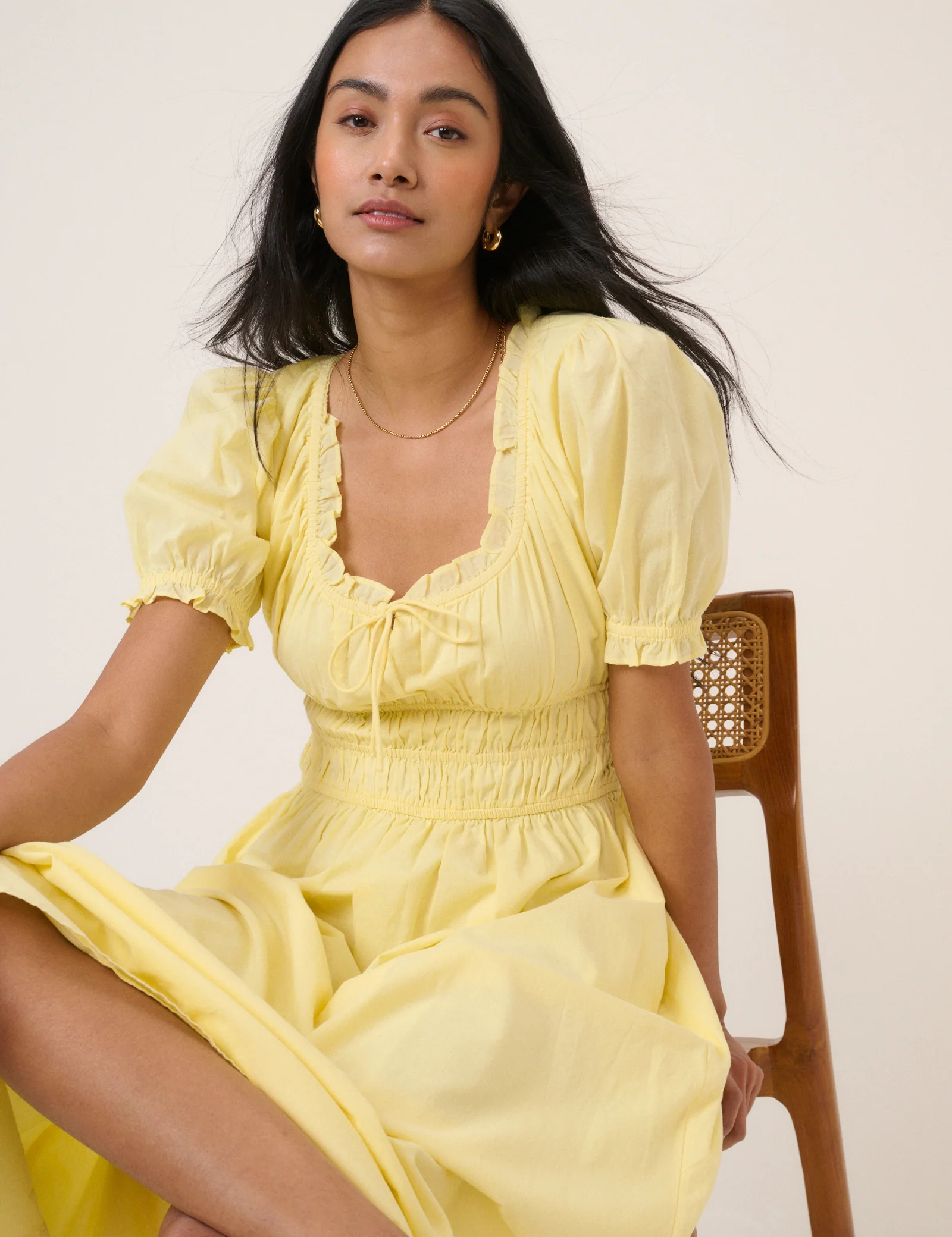 Butter Yellow Tula Midi Dress - Image 2