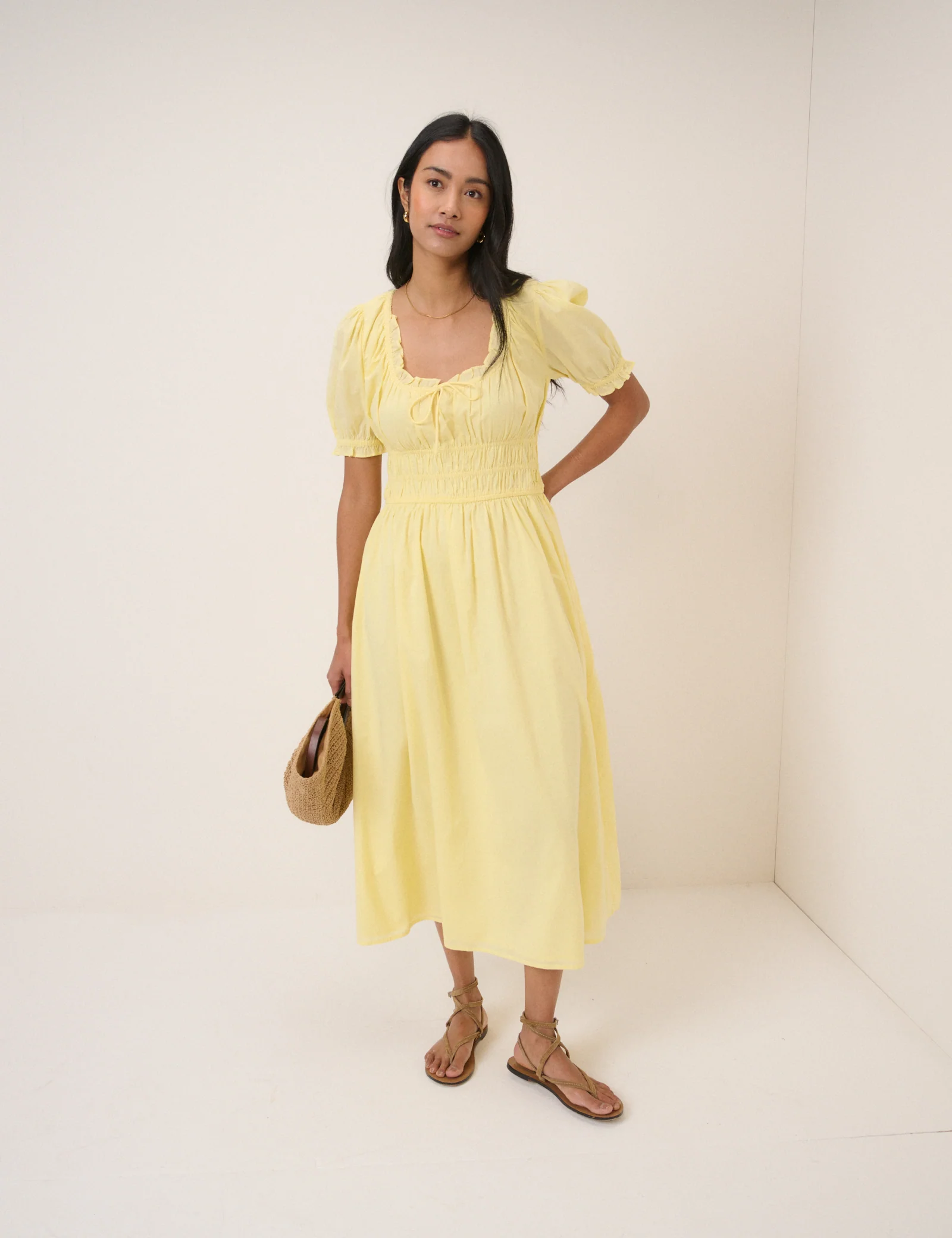 Butter Yellow Tula Midi Dress - Image 3