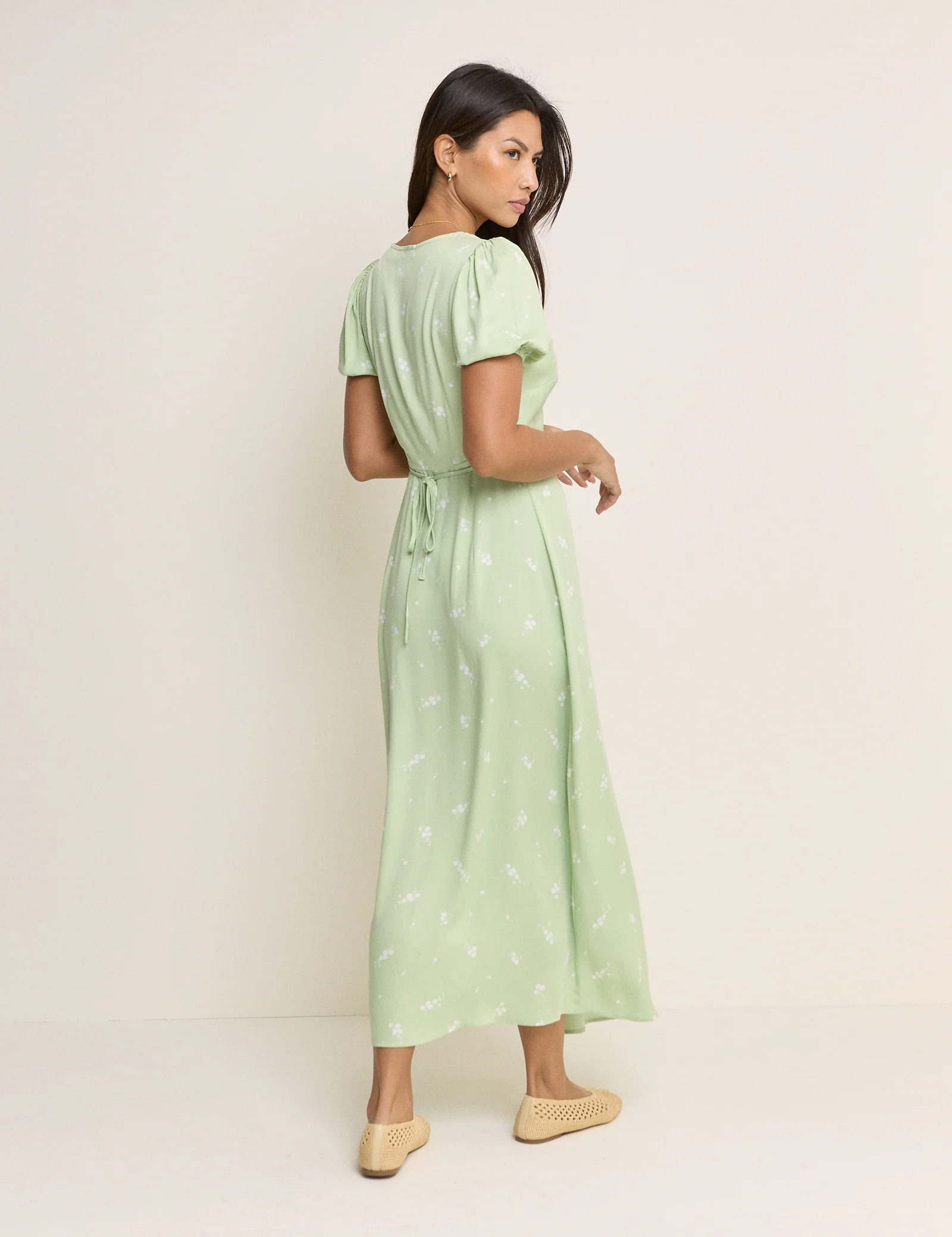Green Floral Tyla Midi Dress - Image 5