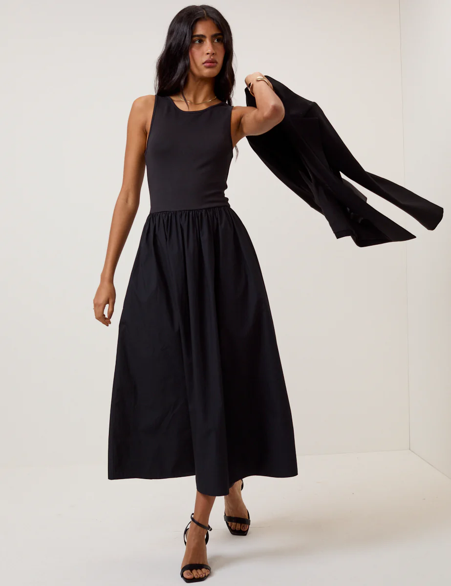 Black Sleeveless Vera Midi Dress - Image 4