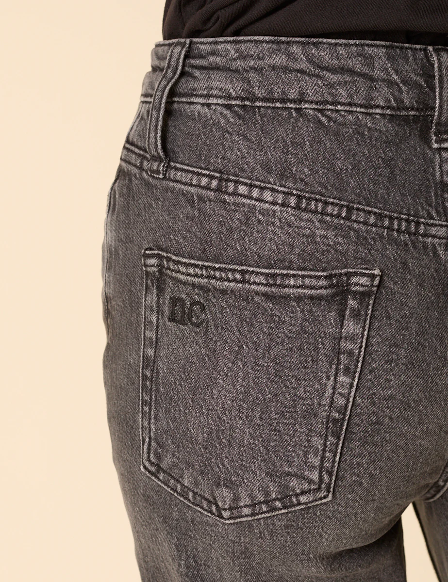Washed Black Mid Rise Camden Tapered Jeans - Image 3