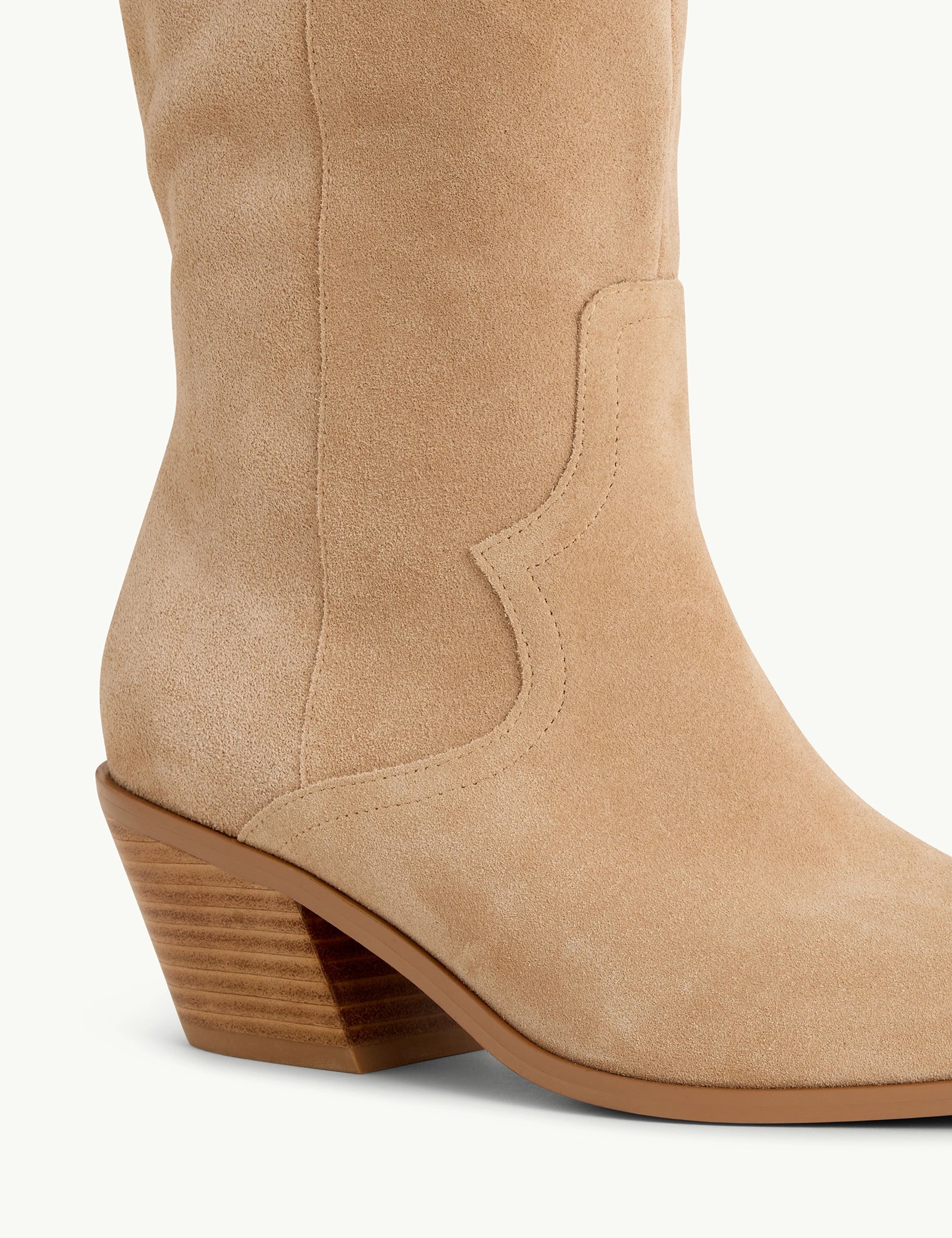 Light brown Suede Western Boots - Image 4