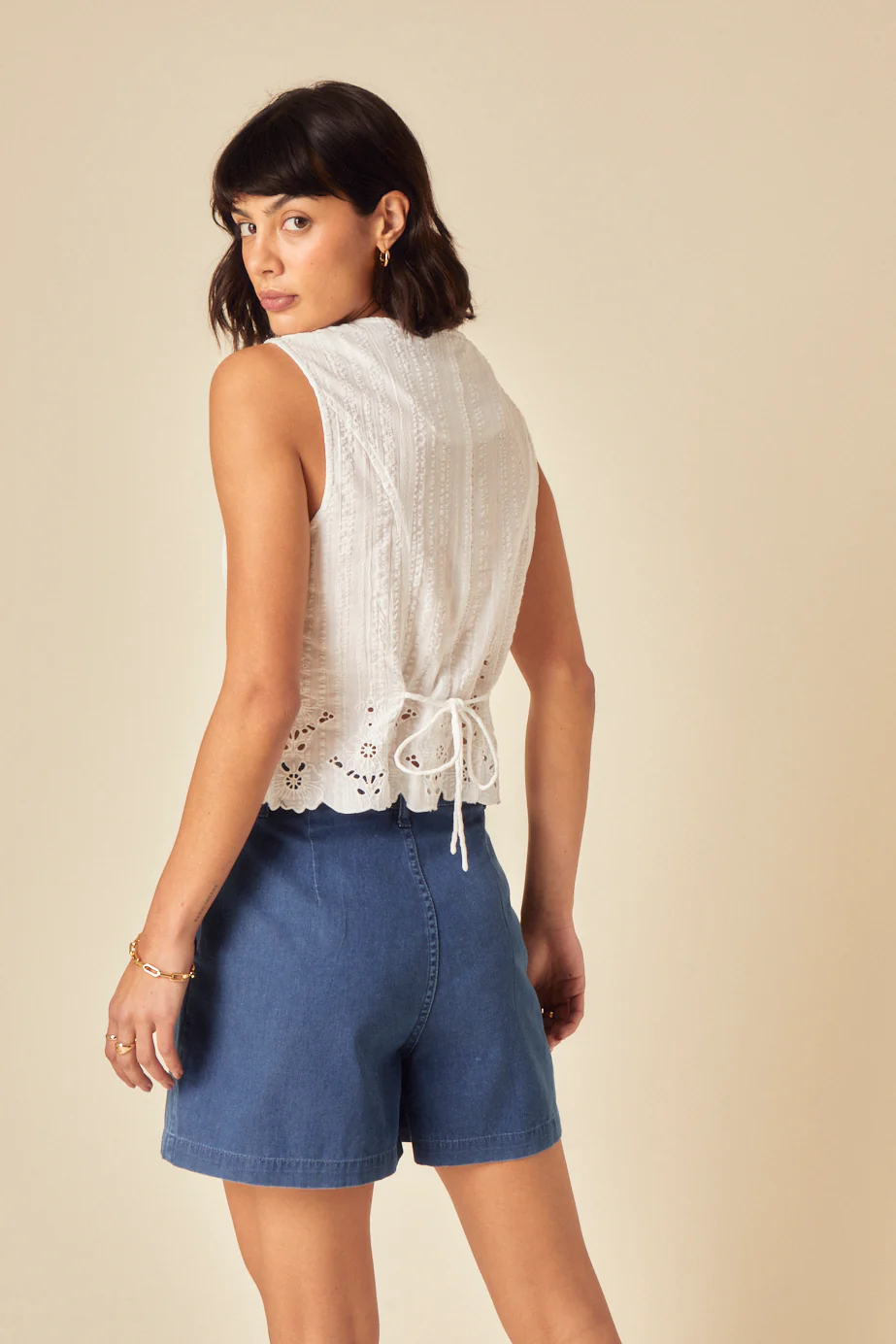 White Broderie Anglaise Top - Image 6