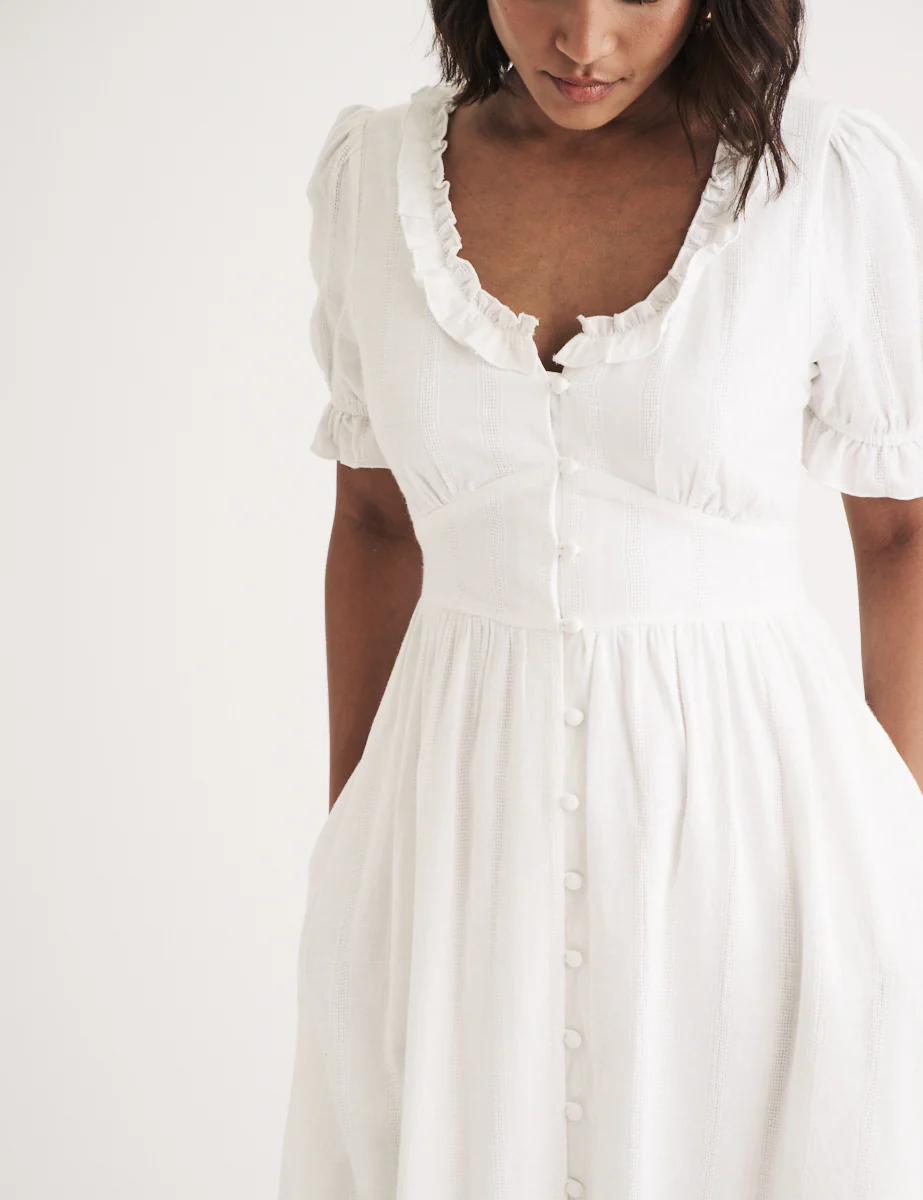 White Flossie Midi Dress - Image 2