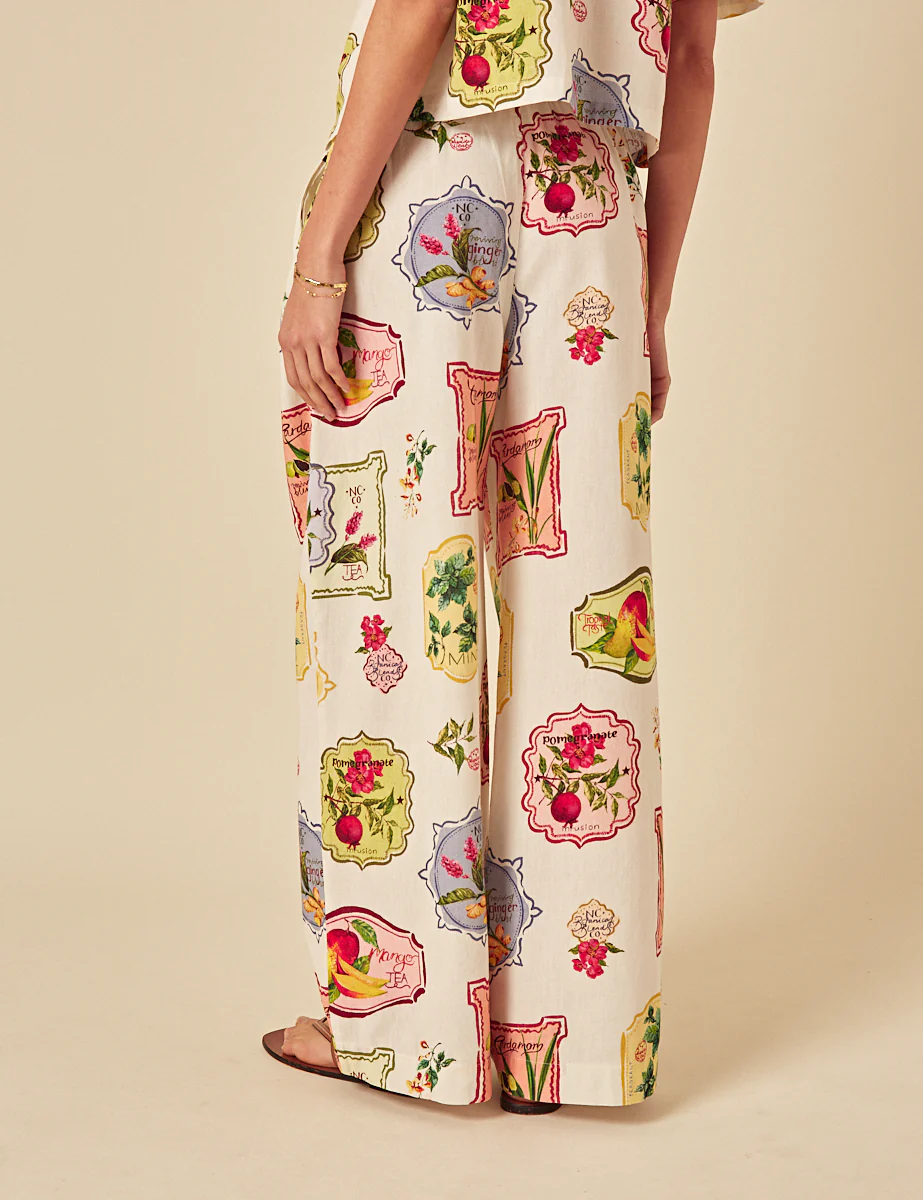 White Printed Trousers - Image 4