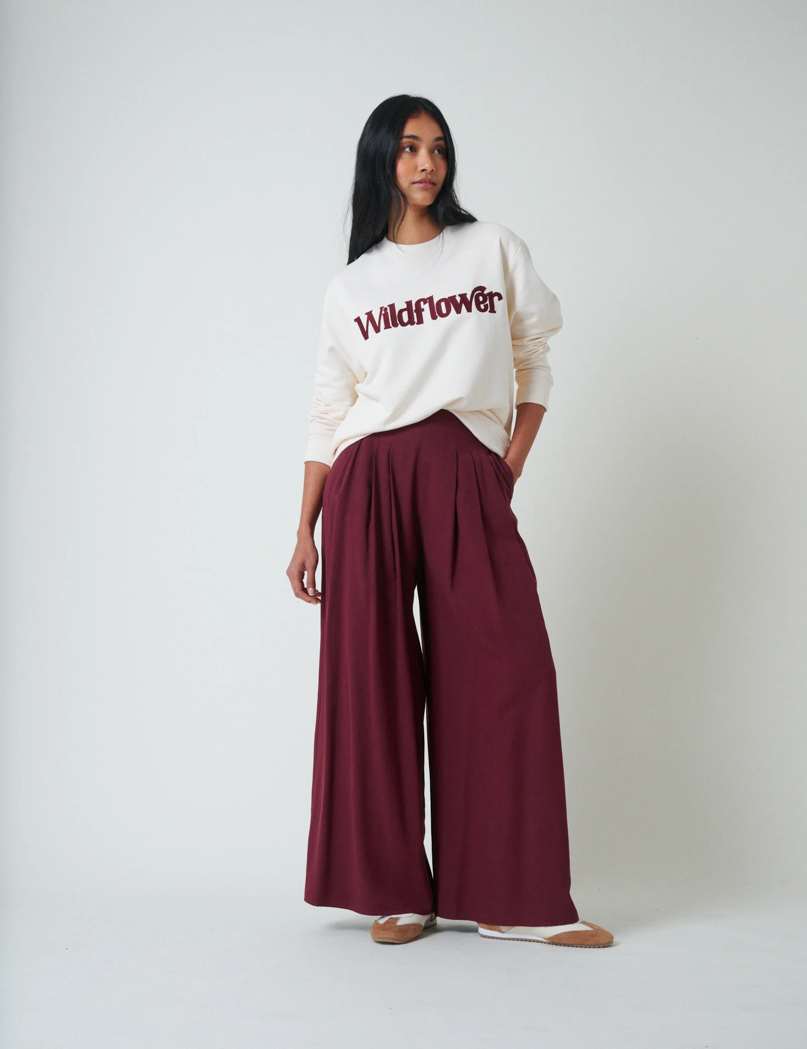 White Wildflower Sweatshirt - Image 3