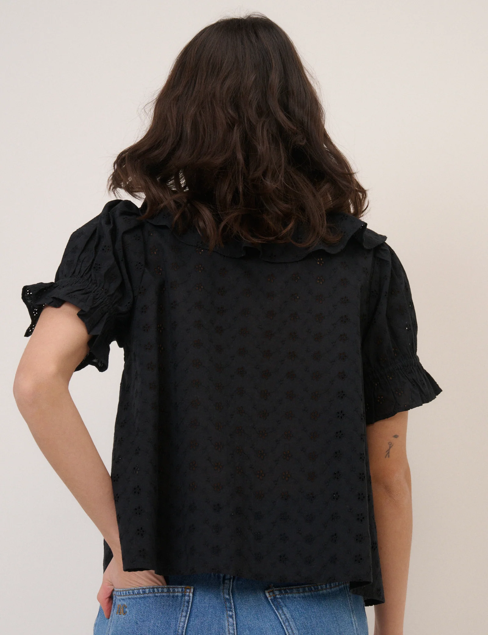 Black V-Neck Whitney Blouse - Image 5