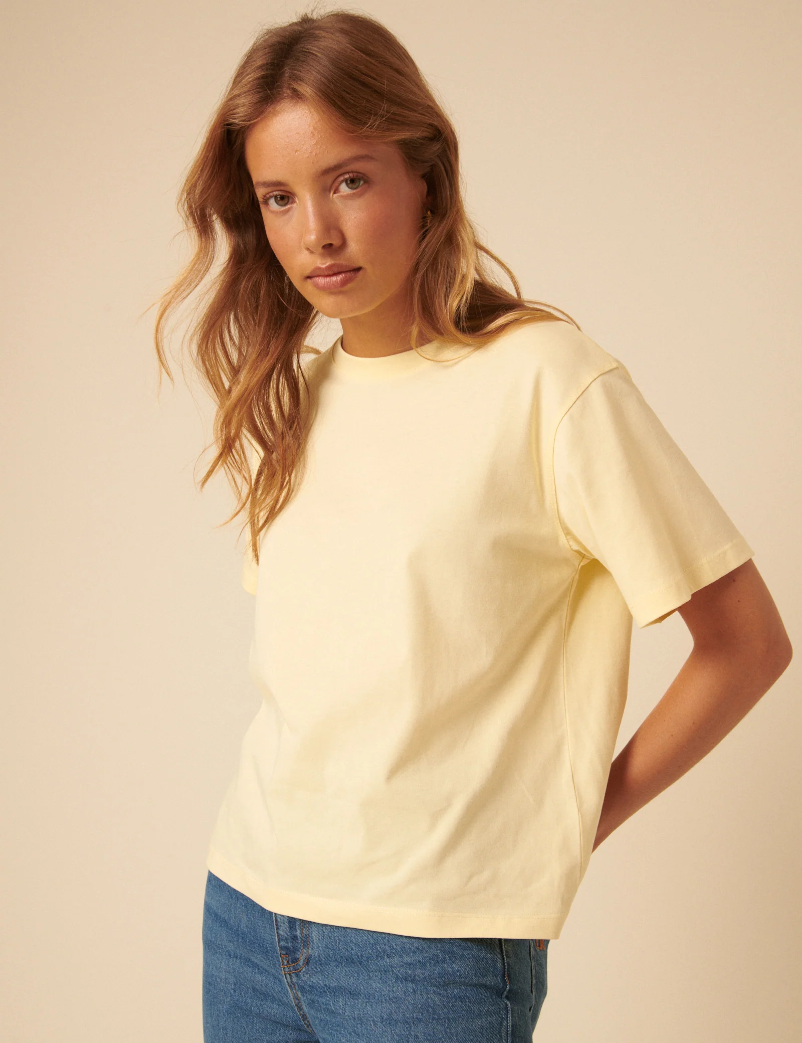 Butter Yellow Boxy T-Shirt - Image 3